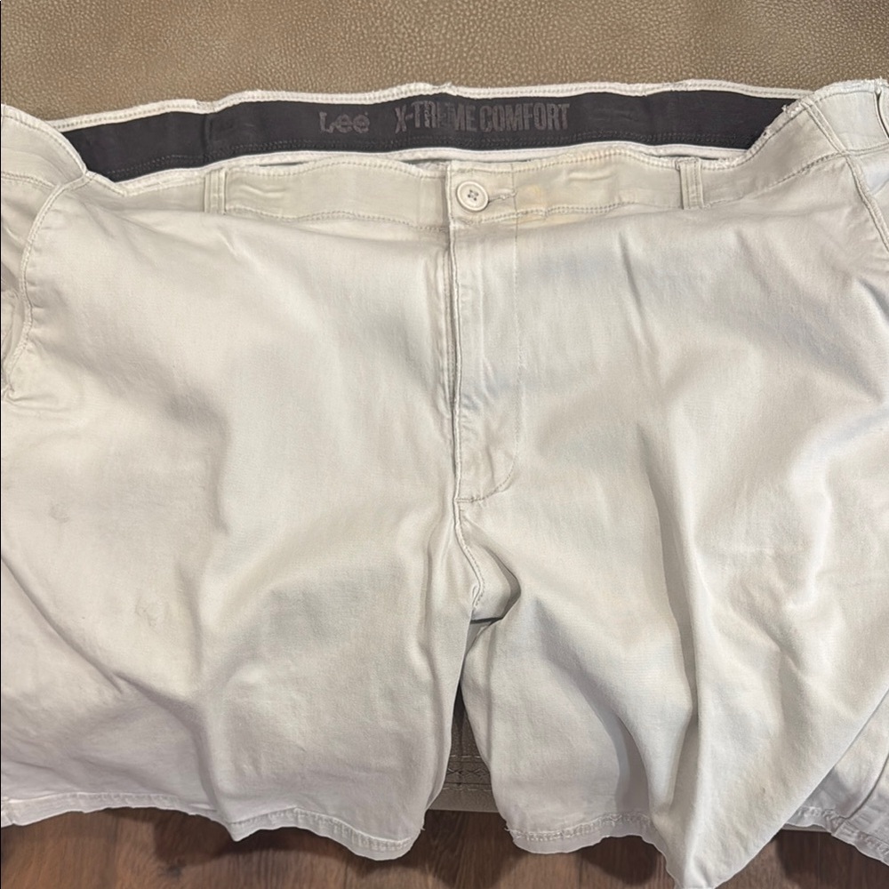 Lee Cream Flat Front Casual Shorts
